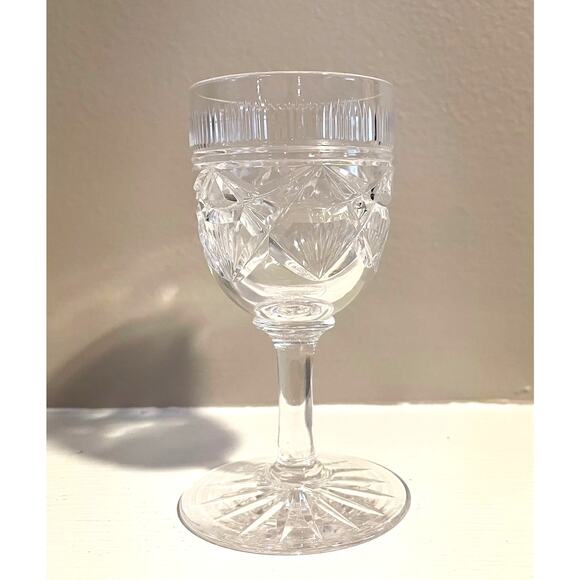 Vintage Etched Crystal Cordial Glasses, 3oz., Set of 5 - Picture 3 of 8
